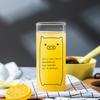 Taza de Vidrio Linda Creativa para el Hogar Taza para Leche Descubierta Impresa para Estudiante Taza Cuadrada Resistente al Calor Taza para Desayuno Patrón de Animales