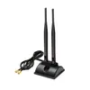 Antena Wi-Fi de banda dupla 2.4G/5G, placa de rede de roteador sem fio com ventosa, antena de extensão omnidirecional de alto ganho 6DB