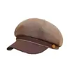 Boina retro estilo coreano nueva para mujer, versión de primavera y otoño, hace que la cara se vea más pequeña, sombrero octagonal versátil para tallas de cabeza grandes, estilo artístico boina de repartidor pintor