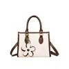 Bolso Cubo Nuevo Estilo Urbano Simple Primavera 2025 Bolso de Mano para Mujer con Flores de PU Bolso Cruzado