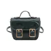 Bolsa Cambridge Simple Ins Coreana Retro Británica Mini Bolsa de Viaje Cuadrada Pequeña de PU Bolso de Hombro Único Cruzado
