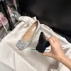 Zapatos Mary Jane Satinados que Aumentan la Altura 6CM con Hebilla Cuadrada de Pedrería, Estilo Francés Nuevo 2026 para Mujer, Punta Redonda, Tacón Grueso