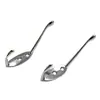 Gancho Doble Grueso Delgado Largo de Aleación de Zinc para Colgar Ropa Detrás de la Puerta, Gancho de Ropa para Baño, Gancho para Abrigos de Cocina, Gancho de Pared