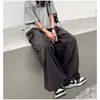 Calça Jeans Lavada Antiga Masculina 2024 Outono e Inverno Nova Marca da Moda Plutton Calça Casual Solta Perna Larga Reta Bonita