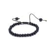 Joyería para Hombre de Nuevo Estilo Transfronterizo Cuentas de Piedra de 6 mm Piedra Ojo de Tigre Piedra Volcánica Pulsera Tejida con Cuentas Cuerda Trenzada para Mujer