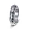 Anillos Populares Europeos y Americanos para Parejas de Amazon, Anillos Giratorios de Acero de Titanio para Aliviar el Estrés, Venta al por Mayor de Fábrica de Joyería