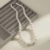 Collar de Perlas Barrocas Otoño e Invierno Colgante para Mujer Cadena de Suéter Lujo Ligero Gama Alta Clavícula Listo para Enviar Mayorista de Perlas