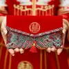 Envelope Vermelho para Casamentos, Especial para o Ano de 2026, Novo Modelo para Noivado, Bolsa Grande de Envelope Vermelho em Tecido de Alta Qualidade para Cerimônia do Chá e Taxa de Mudança de Nome