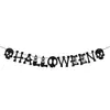 Bandeiras de Decoração para Festas de Halloween Europeias e Americanas, Bandeiras de Caveira do Festival dos Fantasmas, Faixas, Guirlandas de Decoração para Atmosfera de Halloween