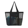 Bolsa de Playa, Bolsa de Almacenamiento de Artículos de Tocador de Gran Capacidad, Bolsa de Almacenamiento para Traje de Baño, Bolsa de Malla Plegable de un Solo Hombro para Natación al Aire Libre