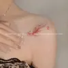 Pegatinas de Tatuaje Coloridas de Loto, Carpa, Buena Suerte y Fortuna, Impermeables y de Larga Duración, para Clavícula y Tobillo, Pegatinas de Alto Valor para Cubrir Cicatrices de Flor de Cerezo