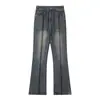 Jeans Anchos Lavados Vintage Nuevos para Hombre de Primavera y Otoño Pantalones Rectos Sueltos de Moda Estilo Callejero para Hombre