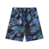 Roupa de Banho Masculina de Seda Gelada para Verão Calças de Praia Masculinas Calções de Banho Masculinos Largos de Cinco Pontos Casuais Esportivos Calças Shorts Florais de Secagem Rápida