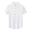 Camiseta Sin Costuras con Patrón de Glaciar Refrescante 45D 175G con Botones Metálicos, Ropa de Trabajo Transpirable y Cómoda, Camiseta Cultural Unisex