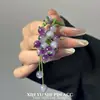 Colgante de Bolso de Cuentas con Forma de Uva Verde Colgante Fresco de Verano para Llaves Colgante para Bolso Colgante para Teléfono Móvil Accesorios