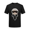 Camiseta de Manga Curta para Homens com Strass, Marca da Moda de Verão, Roupas de Gola Redonda para Homens, Caras Sociais, Camiseta Tamanho Grande, Algodão Mercerizado