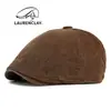 Chapéu de Veludo Moda Estilo Coreano para Homens e Mulheres, Boné de Baseball Britânico Retrô de Seis Painéis, Boné Casual para Frente, Tendência