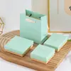 Caixas de joias de papel reciclado em estoque do fabricante com textura clara para anéis, colares e pulseiras