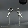 Nuevos Pendientes Largos con Cadena Cruzada y Borlas Exageradas para Mujer, Moda de Lujo Ligero Estilo Nicho Personalidad Temperamento Versátiles