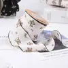 Estilo coreano pequeño fresco suave doble cara floral gasa con tocado pinza para el pelo accesorios de prenda lazo de cinta hecho a mano