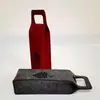 Bolsa para Vinho Tinto em Feltro Espesso Cortada em Formato de Uva Caixa de Presente para Vinho Tinto Caixa de Embalagem para Vinho Bolsa de Vinho de Alta Qualidade