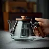 Tetera Integrada para Cocinar al Vapor y Hervir, Tetera de Vidrio de Borosilicato Alto, Tetera Resistente a Altas Temperaturas y al Calor, Tetera Doméstica Espesa Simple