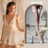 Sexy Bata de Noche Malla Transparente para Mujer Correa con Hebilla Delantera de Corte Bajo Vestido de Noche Apasionado No Necesita Quitarse Transparente Qqny Venta al por Mayor