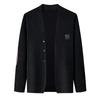 Suéter informal para hombre, abrigo de primavera y otoño, suéter fino, moderno, suelto, bordado, juvenil, chaqueta de punto acolchada, cárdigan