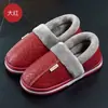 Pantuflas de Algodón Impermeables Talla Extra Grande para Hombre, Adecuadas para Uso en Casa en Invierno, Zapatos de Algodón Cálidos Antideslizantes para Interiores para Hombre en Otoño e Invierno