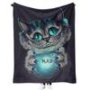 Cobertor de Flanela com Estampa de Gato Sonhador Mais Vendido Transfronteiriço, Cobertor Espesso de Camada Dupla, Cobertor para Sesta, Cobertor para Ar Condicionado, Pode Ser Personalizado de Acordo com Desenhos
