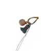 Chaveiro Pingente de Nó de Diamante Gradiente de Hortênsia Exquisito Tecido à Mão Anel de Fio de Algodão Céu Estrelado Pingente de Borla