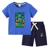 Camiseta para Niños 2026 Verano Nuevo Comercio Exterior Ropa para Niños Ins Estilo Coreano Algodón Manga Corta y Pantalones Cortos para Niños Conjunto de Dos Piezas