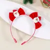 Accesorios Europeos y Americanos Transfronterizos Nuevos para el Cabello Infantil Fiesta Navideña Papá Noel Reno Lazo Diadema Diadema para Niñas
