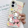 Ciclismo Hello Kitty Adequado para Capa de Celular Apple 16/15 Iphone13 Padrão Granulado 14Promax/11 Capa Macia 12