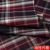 Jk tecido xadrez diy roupas artesanais uniforme intestino grosso anel de cabelo saia plissada de poliéster processamento de tecido de vestuário