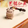 Madera de Haya Doce Signos del Zodíaco Cadena para Teléfono Llavero Colgante para Teléfono Adorno Yi Ming Xian Yuan Lugares Escénicos de Madera Regalos