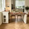 Mesa de comedor con isla estilo crema mesa de comedor con isla integrada retráctil plegable sala de estar hogar apartamento pequeño comedor bar