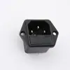 Enchufe AC Dos en Uno con Fusible Toma de Corriente AC-03 con Agujeros para Tornillos en Forma de Oreja Tres Conductores 15A