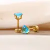 Brincos de aço inoxidável europeus e americanos atacado design de nicho moda amor brincos geométricos diamante colorido plug de rosca brincos de aço titânio