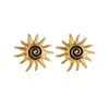 Nuevos Pendientes de Gota de Aceite de Girasol de Acero Inoxidable Europeos y Americanos para Mujer, Moda de Alta Gama, Joyería Versátil y de Alta Gama al por Mayor