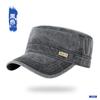 Nova Boina Masculina de Algodão Puro para Primavera/Verão 2026 Circunferência Craniana Grande Respirável Chapéu Militar Lavado Vintage Chapéu de Sol Jeans