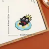 Patche Termocolante Bordado Gato Preto Patch Autocolante Desenho Animado para Conserto de Jaquetas de Pluma, Suéteres, Cachecóis e Decoração de Bolsas