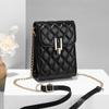 Bolsa para Celular Feminina Verão 2025 Nova Moda Tendência Celebridade da Internet Casual Bolsa de Corrente Transversal Feminina Estilo Ocidental Bolsa de Ombro