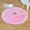 Tapete Personalizado de Lã Sintética Cobertor de Cabeceira de Quarto Almofada de Cadeira Pelúcia Almofada de Cadeira de Ferro Escandinava Pelúcia Cobertor de Janela de Canto