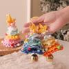 Pingente de Pelúcia de Natal Crochê de Lã Árvore de Natal Finalizada Enfeites Pequenos de Mesa Decoração de Natal Pingente de Carro