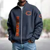 Sudadera Deportiva con Capucha y Cremallera de Talla Grande, Estilo Holgado, Estampado Digital 3D, Camisetas de Equipo de la NBA Transfronterizas Europeas y Americanas