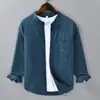 Camisa de Linho de Manga Longa Primavera e Verão Masculina Casual Colarinho Algodão e Linho Camisa Artística Masculina Estilo Chinês Top 202