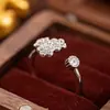 Anillo Cruzado de Moda Europea y Americana Nuevo de Lujo Ligero de Cobre con Circonita para Mujer, Joyería de Gama Alta Versátil de Nicho Ajustable al por Mayor
