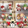 Enanos de Navidad Decoraciones de Madera Decoración Colgante Árbol de Navidad Fiesta Papá Noel Elfo Ambiente del Hogar