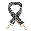 Nueva correa de hombro ancha con diseño de jacquard de diamantes de colores, gruesa y larga, accesorios para bolsos, correa para bolso cruzado.